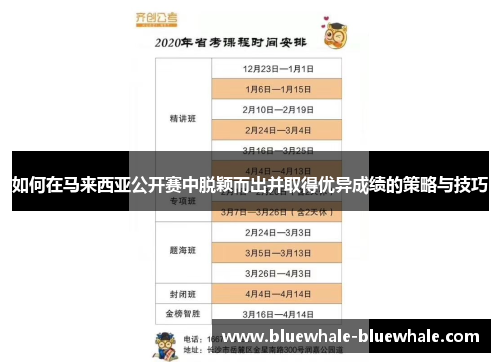 如何在马来西亚公开赛中脱颖而出并取得优异成绩的策略与技巧